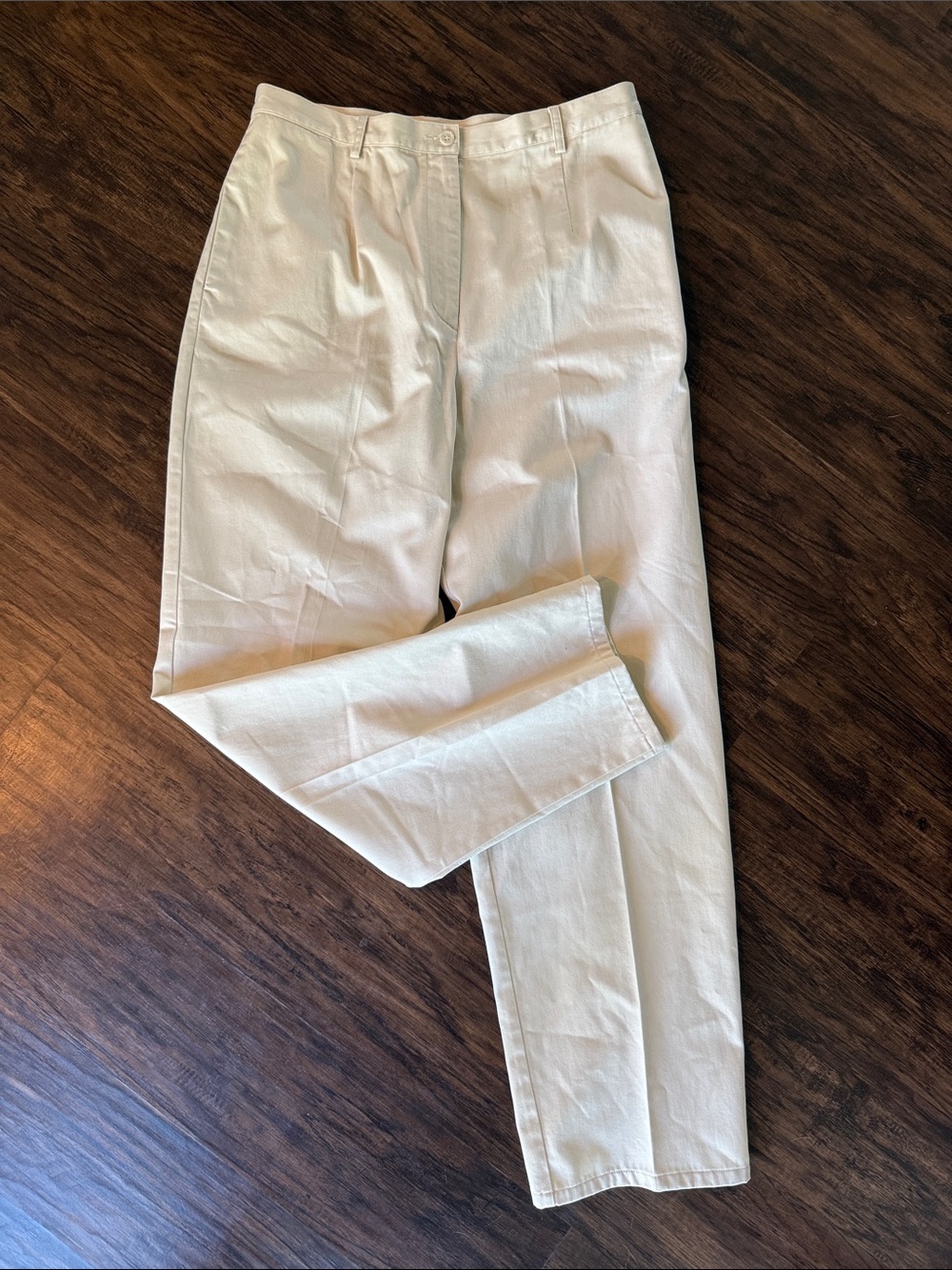 Pendleton Cream Straight-Leg High Waist Pants
